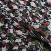 Jason Wu Navy, Burnt Orange and Green Abstract Silk Chiffon - Folded | Mood Fabrics