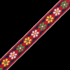 Red German Jacquard Ribbon - 0.625 - Detail | Mood Fabrics