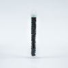 Black Opaque Czech Seed Beads - Size 2 - Detail | Mood Fabrics
