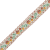 Brown Floral German Jacquard Ribbon - 0.5 - Detail | Mood Fabrics