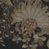 Metallic Gold 3D Floral Embroidered Mesh - Detail | Mood Fabrics