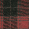 Coral and Green Plaid Brushed Wool Twill - Detail | Mood Fabrics