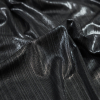 Metallic Silver Textured All-Over Foil Knit - Detail | Mood Fabrics