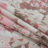 Italian Beige and Rose Floral Cotton Batiste - Folded | Mood Fabrics
