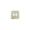 Tofu and White Swirl Semi-Translucent Two-Hole Square Plastic Button - 24L/15mm - Detail | Mood Fabrics
