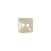Tofu and White Swirl Semi-Translucent Two-Hole Square Plastic Button - 24L/15mm | Mood Fabrics