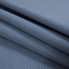 Blue and White Pencil Striped Heavy Twill with a Canvas Backing - Folded | Mood Fabrics