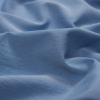 Blue Speckled Polyester Shirting with Give - Detail | Mood Fabrics