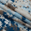 Italian Beige and Blue Floral Cotton Batiste - Folded | Mood Fabrics