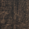 Brown Alligator Printed Stretch Waxed Cotton | Mood Fabrics