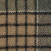 Beige and Green Plaid Twill Wool Coating - Detail | Mood Fabrics