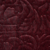 Red and Black Floral Embossed Faux Fur - Detail | Mood Fabrics