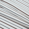 Brown, Black and White Striped Rayon Twill - Folded | Mood Fabrics