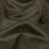 Olive Drab Felted Wool and Cashmere Coating - Detail | Mood Fabrics