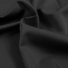Sleek Black Stretch Polyester Suiting - Detail | Mood Fabrics
