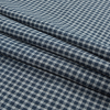 Navy and Ivory Checkered Linen Woven - Folded | Mood Fabrics