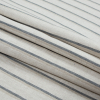 Beige and Cool Gray Shadow Striped Linen Twill - Folded | Mood Fabrics