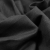 Black Waxed Medium Weight Linen Woven - Detail | Mood Fabrics