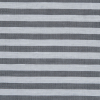 Theory Gray and White Bengal Striped Cotton and Linen Blend - Detail | Mood Fabrics