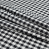 Theory Black and White Gingham Stretch Cotton Twill - Folded | Mood Fabrics