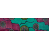 Green and Pink Geometric Waxed Cotton African Print with additional Inlaid Print - Full | Mood Fabrics
