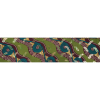 Calla Green Waxed Cotton African Print with Inlaid Print and Metallic Ombre Foil - Full | Mood Fabrics