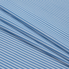 Theory Blue and White Striped Stretch Cotton Shirting - Folded | Mood Fabrics