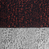 Helmut Lang Red, Black and White Crinkled Chiffon Panel | Mood Fabrics