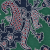 Green Floral Stretch Silk Crepe de Chine - Detail | Mood Fabrics