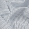 White Novelty Spacer Mesh with Oval Design - Detail | Mood Fabrics