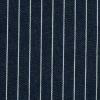 Indigo and Natural Striped Cotton Denim - Detail | Mood Fabrics