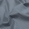 Theory Eclipse Blue Tattersall Checkered Cotton Shirting - Detail | Mood Fabrics