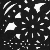 Black Floral Laser-Cut Suede Backed Scuba Knit - Detail | Mood Fabrics