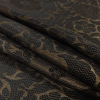 Metalic Gold and Black Geometric Floral Jacquard - Folded | Mood Fabrics