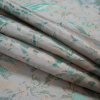 Beige, Green and Ivory Abstract Floral Jacquard - Folded | Mood Fabrics