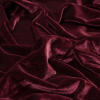Maroon Stretch Polyester Velour - Detail | Mood Fabrics