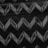 Black Chevron Embossed Velour - Detail | Mood Fabrics
