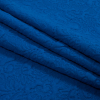 Italian Cobalt Blue Paisley Knit Jacquard - Folded | Mood Fabrics