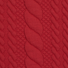 Red Quilted Knit With Striped Rope Design - Detail | Mood Fabrics