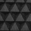 Black Geometric Embroidered Faux Leather - Detail | Mood Fabrics