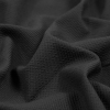 Black Textural Crepe with Smooth Backing - Detail | Mood Fabrics