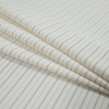 Theory Ivory and Navy Striped Viscose Twill - Folded | Mood Fabrics