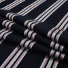 Theory Navy Satin Striped Viscose Woven - Folded | Mood Fabrics