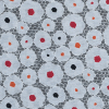 Red, Mandarin Orange and White Floral Printed and Embroidered Netting | Mood Fabrics