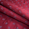 Cranberry and Lavender Floral Satin-Faced Silk Jacquard - Folded | Mood Fabrics