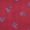 Cranberry and Lavender Floral Satin-Faced Silk Jacquard - Detail | Mood Fabrics