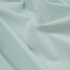 Mint and White Candy Striped Cotton Shirting - Detail | Mood Fabrics