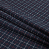 Navy, Red and White Plaid Cotton Woven - Folded | Mood Fabrics