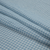 Famous NYC Designer Dawn Blue and White Crushed Gingham Cotton Woven - Folded | Mood Fabrics