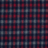 Red, Blue and Gray Plaid Cotton Flannel - Detail | Mood Fabrics